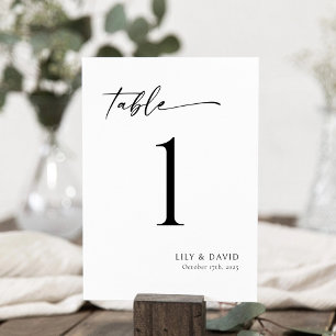 Numeração De Mesa Número de Tabela Moderna Minimalista