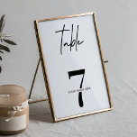 Numeração De Mesa Número de Tabela Noturna de Gala de Evento Corpora<br><div class="desc">Conclua o decoro de eventos corporativos ou privados com este sinal de número de tabela em negrito em preto e branco. Use este cartão de número de tabela moderno para seu janto anual de gala,  evento comercial ou partido,  este design minimalista se ajudará em qualquer ocasião!</div>