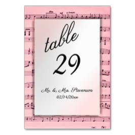 Numeração De Mesa Número de Tabela Personalizada do Design de Música