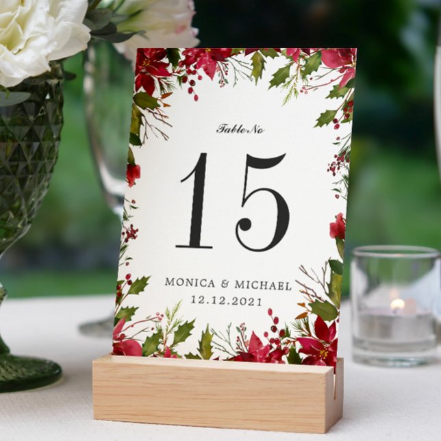 Numeração De Mesa Número de Tabela Personalizada do WEDDING de Natal (Criador carregado)