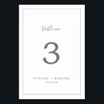 Numeração De Mesa Número de tabela prateada minimalista<br><div class="desc">Este número minimalista de mesa de prata é perfeito para um casamento simples. A design romântica moderna apresenta cinzas clássicas de prata e tipografia branca, pareadas com uma caligrafia rustica, mas elegante, com estilo antigo, com letra de mão. Personalizável em qualquer cor. Mantenha o design simples e elegante, como está,...</div>