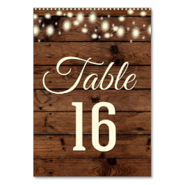 Numeração De Mesa Número de Tabela Rústica, Número 16, Sessenta