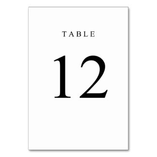 Numeração De Mesa Número de Tabela Simples - 12
