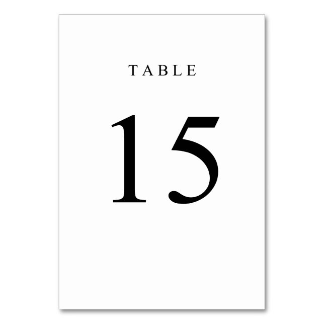 Numeração De Mesa Número de Tabela Simples - 15 (Frente)