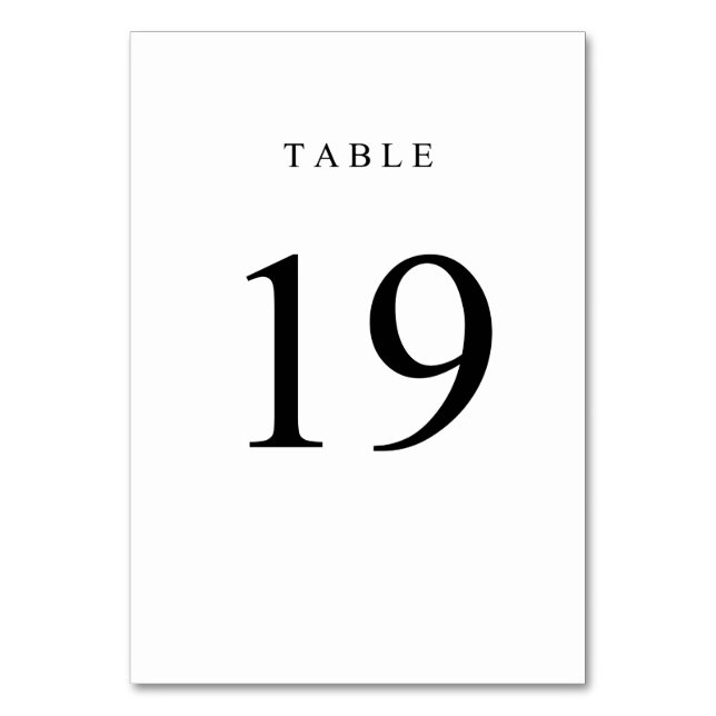 Numeração De Mesa Número de Tabela Simples - 19 (Frente)