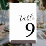 Numeração De Mesa Número de Tabela Simples Minimalista Moderno da SE<br><div class="desc">Números modernos minimalistas de mesas preto e branco. Perfeito para casamentos,  noivados,  chás,  aniversários,  qualquer outra ocasião especial. Projetado por Thisnotme©</div>