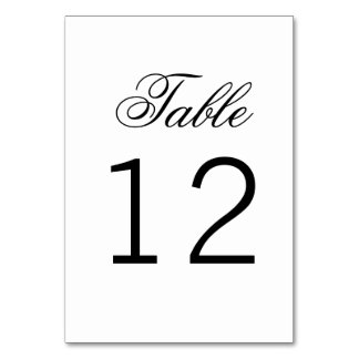 Numeração De Mesa Número de Tabela Tradicional de Script Clássico El