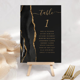 Numeração De Mesa Numero de Tabelas de Casamento Preto de Agate Dour