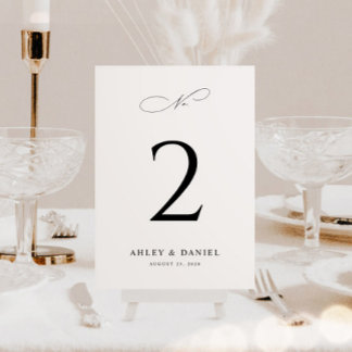 Numeração De Mesa Número Mínimo da Tabela de Casamento Elegante