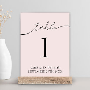 Numeração De Mesa Número Mínimo de Tabela de Casamento Cor-de-Rosa-E