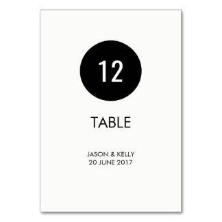 Numeração De Mesa Número simples da mesa de casamento em círculo mon