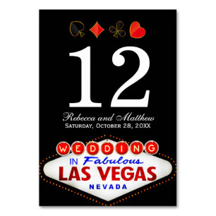 Numeração De Mesa Número Wedding da mesa em Las Vegas fabuloso