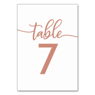 Numeração De Mesa Números da Mesa Casamento Dourado Rosa Cobre