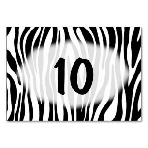 Numeração De Mesa Números da mesa da zebra