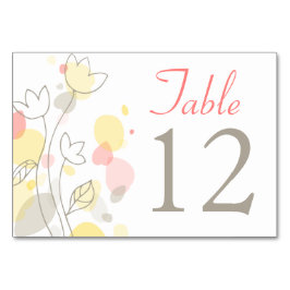 Numeração De Mesa Números da mesa de casamento de pétalas de flores 