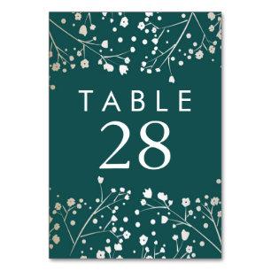 Numeração De Mesa Números da mesa do casamento da cerceta da