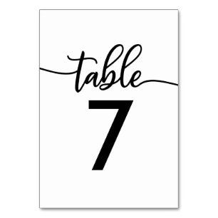 Numeração De Mesa Números das Mesas Casamento Elegante em Preto e