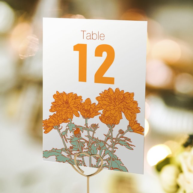 Numeração De Mesa Números das mesas de casamento da flor de laranja (Criador carregado)