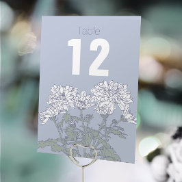 Numeração De Mesa Números das mesas de casamento de flores brancas