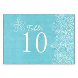 Numeração De Mesa Números das mesas de casamento de Starfish espirls