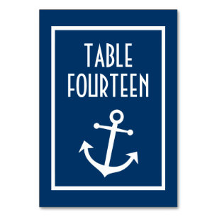 Numeração De Mesa Números de Âncora de Barcos Náuticos (Azul Escuro 