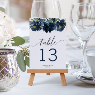 Numeração De Mesa Números de Mesa Azul Marinho Branco Abóbora Outono
