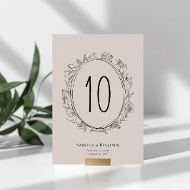 Numeração De Mesa Números de Mesa Casamento Cristão Desenhados à Mão