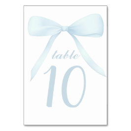 Numeração De Mesa Números de Mesa com Laço Azul Pastel