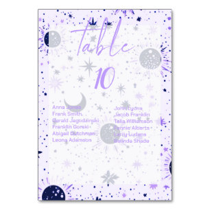 Numeração De Mesa Números de Mesa de Casamento Celestial Com Nomes d