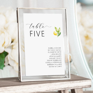 Numeração De Mesa Números De Mesa De Casamento De Citros De Limão Gr