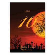 Números De Mesa De Casamento Do Dia Das Bruxas Pre