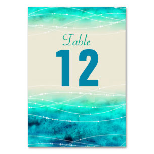Numeração De Mesa Números de mesa de casamento do mar brilhante pint