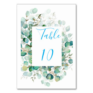Numeração De Mesa Números de Mesa de Casamento em Eucalipto Azul Emp