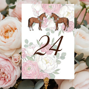 Numeração De Mesa Números de Mesa de Casamento Equestre Cavalo