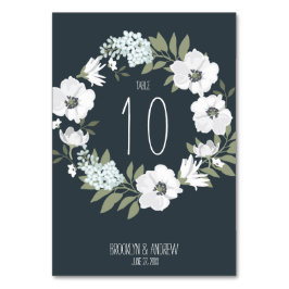 Numeração De Mesa Números De Mesa De Casamento Floral Com Fundo Bran