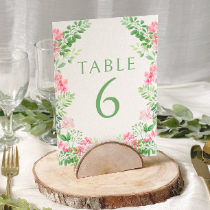 Numeração De Mesa Números De Mesa De Casamento Floral Rosa Elegante