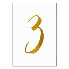 Numeração De Mesa Números de Mesa de Casamento (Foil Dourado Falso)