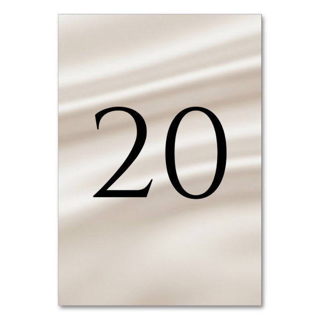 Numeração De Mesa Números de Mesa de Casamento Modernos (1–20) (Frente)