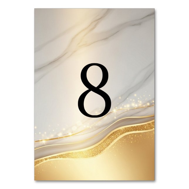 Numeração De Mesa Números de Mesa de Casamento Modernos (1–20) (Frente)