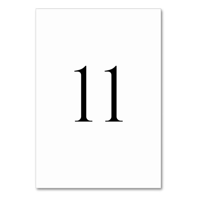 Numeração De Mesa Números de Mesa de Casamento Modernos (1–20) (Frente)