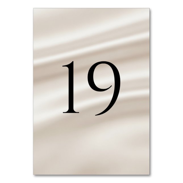 Numeração De Mesa Números de Mesa de Casamento Modernos (1–20) (Frente)