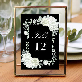 Numeração De Mesa Números de Mesa de Casamento Rosas Brancas Góticas
