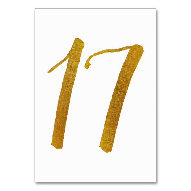 Numeração De Mesa Números de Mesa de Casamento - Script Casual Brush (Frente)