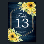 Numeração De Mesa Números de Mesa de Casamentos Russos de Girassol<br><div class="desc">Ajude seus hóspedes a encontrar facilmente o caminho com estes bonitos cartões de números de mesa duplos. Edite facilmente os números, nomes e data! Este design apresenta um belo buquê floral de girassol rústico e uma fonte elegante de script! Veja toda a coleção Rustic Sunflower Greenere para mais itens correspondentes!...</div>