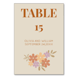 Numeração De Mesa NÚMEROS DE MESA DE NOIVA FLORAL Boho ELEGANTES
