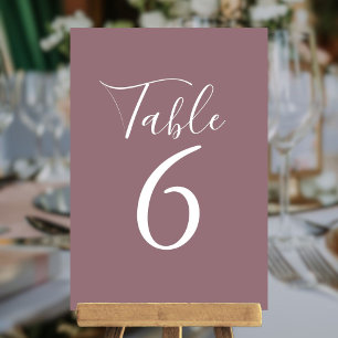 Numeração De Mesa Números de Mesa em Elegante Script Roxo
