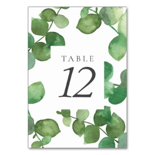 Numeração De Mesa Números de Mesa Florais de Eucalipto Boho Greenery