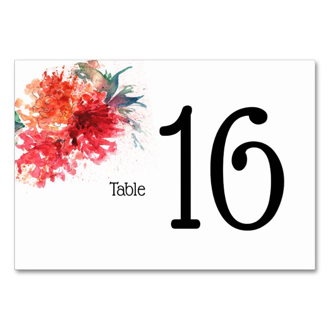 Numeração De Mesa Números de Mesa Florais Rústicos - Carta de Casame (Frente)