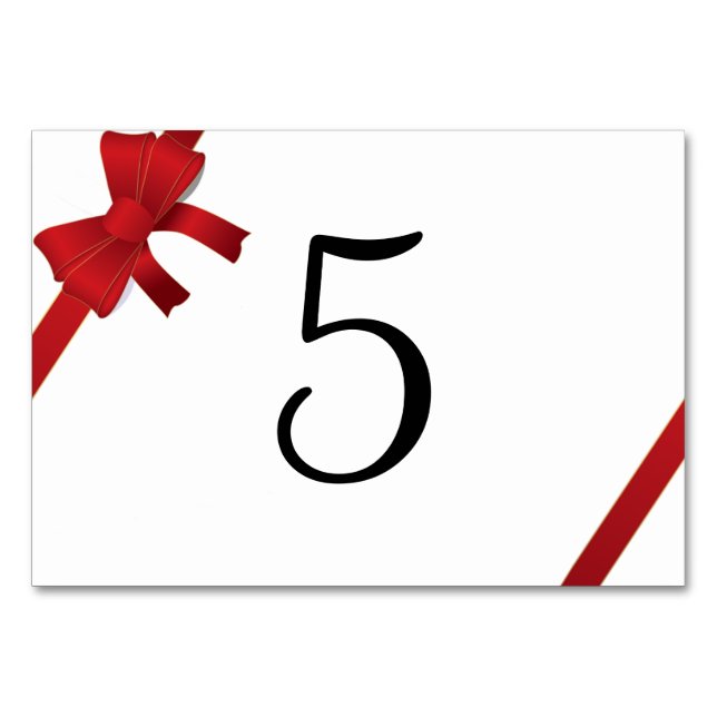 Numeração De Mesa Números de Mesa para Casamento de Inverno com Laço (Frente)