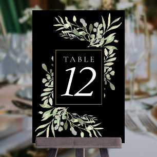 Numeração De Mesa Números de Mesa Preto para Casamento de Verdura Bo